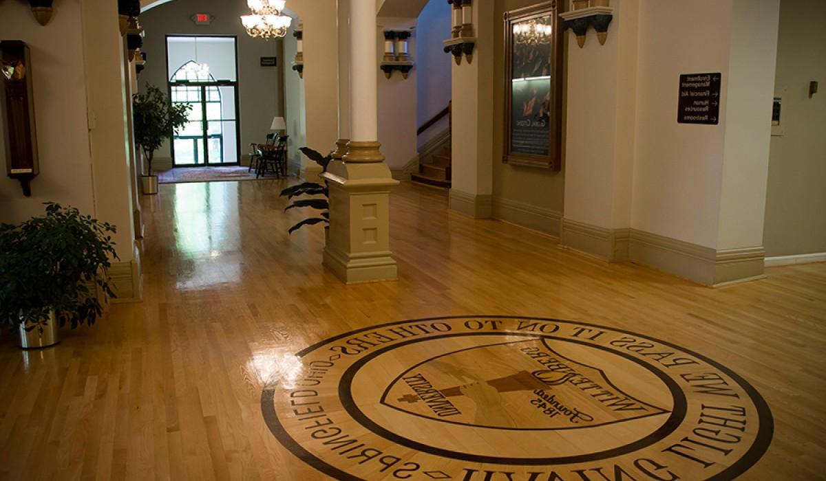 Wood floor seal in Recitation Hall 